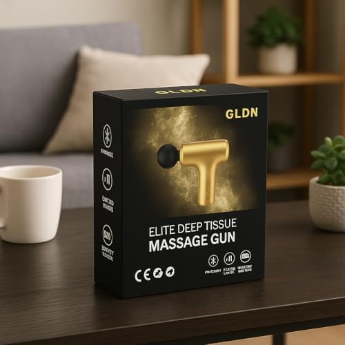 GLDN Mini Massage Gun with Luxurious Gold Finish, High Intensity Deep Tissue Percussion Massager for Back, Neck, & Body Pain, Electric Massager with 4 Massage Heads, Pain Relief Gifts for Men & Women - Image 7