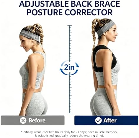 Posture Corrector for Women and Men, Adjustable Upper Back Brace - Image 2