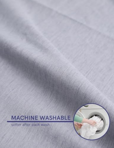 YnM 3-Side Zipper Duvet Cover for Weighted Blankets | Easy on, Easy Off Neutral Grey, 90"x90" - Image 5