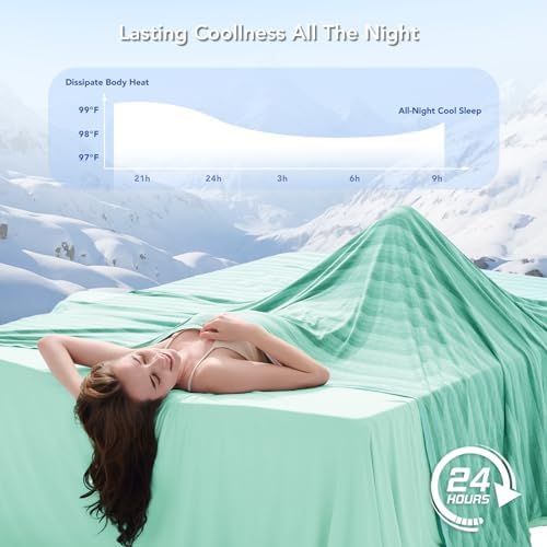 GOHERO Cooling Blanket for Hot Sleepers Cold Summer Blanket Throw 90"x90" - Image 3