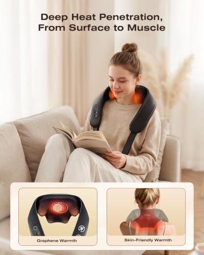 KNQZE Cordless Neck Massager with Graphene Heating & Brushless Motor - Image 6