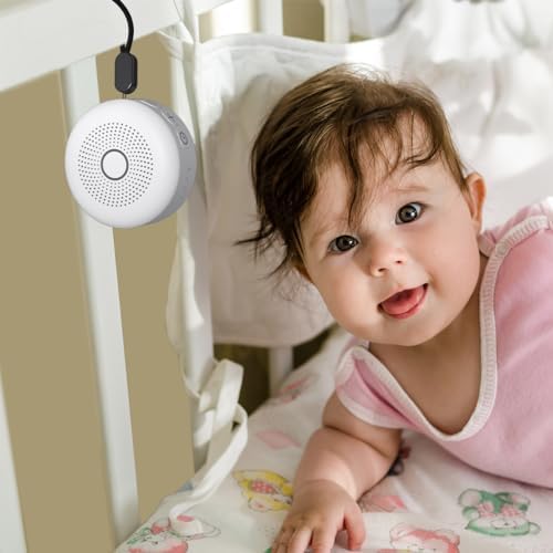Sleepbox Portable White Noise Machine 30 Soothing Sounds Rechargeable Battery Small for Travel 32 Volume Control Noise Canceling Sleep Machine Sound Therapy for Baby Kids Adults (White) - Image 7