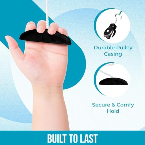 AARAM Pulley with Rope and Door Strap, Easy to Use Exercise Equipment for Frozen Shoulder and Hand/Arm Exercise Material Nylon Plastic, Smooth Action Pulley - Image 5