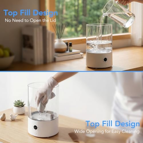 Electactic 3.8L Top Fill Humidifier for Bedroom, Auto Constant Humidity, Smart Control, Quiet Ultrasonic Cool Mist, 360 Nozzle, 3 Mist Levels, 7-Color Light for Home Office Baby Room - Image 3