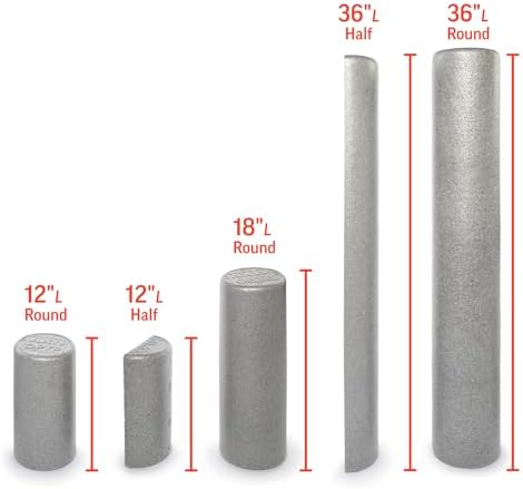 OPTP Silver AXIS Moderately Firm Foam Roller – Round, Silver, 18" x 6" - Image 6