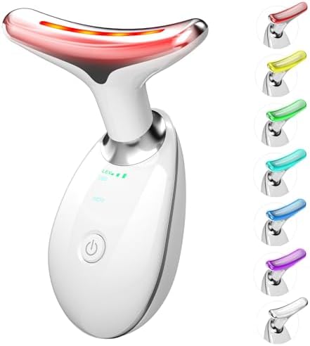 7 in 1 Face Massager Tool, Red Light Therapy for Face and Neck, Red Light Therapy Wand, Face Neck Lift Sculpting Tool for Skin Care, Gifts for Women & Men by MOYAC