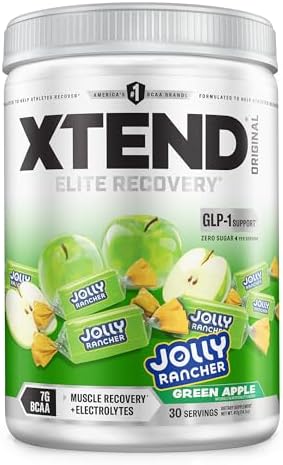 Xtend Original BCAA Powder, Zero Sugar, Jolly Rancher Green Apple, 30 Serv by Xtend
