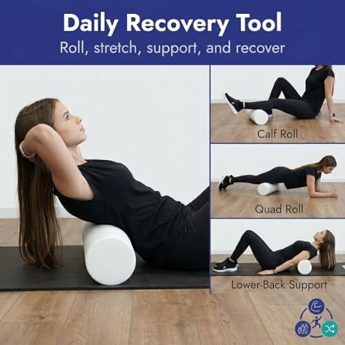 Firm White PE Foam Roller (36" Full Round) - Image 3
