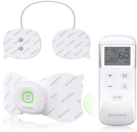 Comfytemp Wireless TENS Unit Muscle Stimulator, FSA HSA Eligible Rechargeable Tens Unit for Pain Relief with Remote Control, Portable Pulse Muscle Stimulator for Back Shoulder Sciatica, 15 Modes by Comfytemp