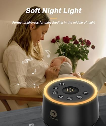 Dreamegg White Noise Machine - Sound Machine for Adult Baby Kid, Noise Machine for Sleeping with 24 Calming Sound, Ambient Nightlight, Continuous or Timer, Loud Sleep Machine for Home Nursery Office - Image 3