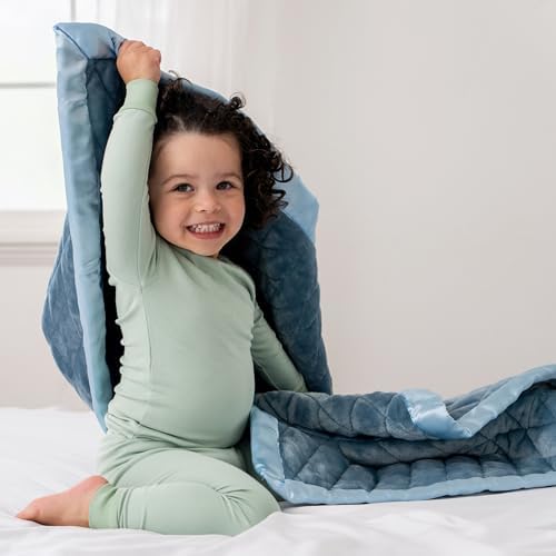 Dreamland Baby 4lb Weighted Blanket for Kids (Ocean Blue) - Image 2