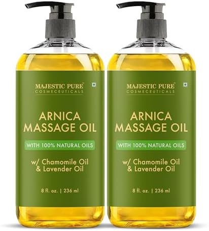 Majestic Pure Arnica Massage Oil for Men & Women, 8 Fl Oz, 2-Pack by BeautyandPersonalCare