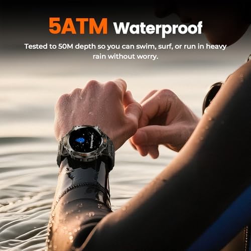 Rugged Smart Watch for Men, 5ATM Waterproof, 170+ Sports Modes,1.43" AMOLED - Image 3