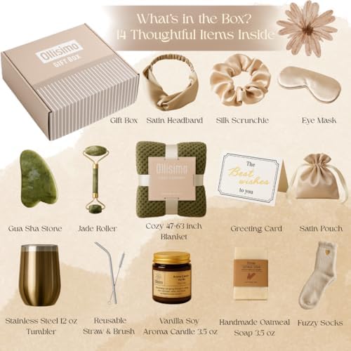 Luxury Spa Gift Basket for Women Self Care Kit, Hug in a Box, Get Well Soon Package, Thinking of You Gift, Birthday Box, Relaxing Set, Sympathy Present for Her, Mom, Wife, Sister, Friend - Image 2
