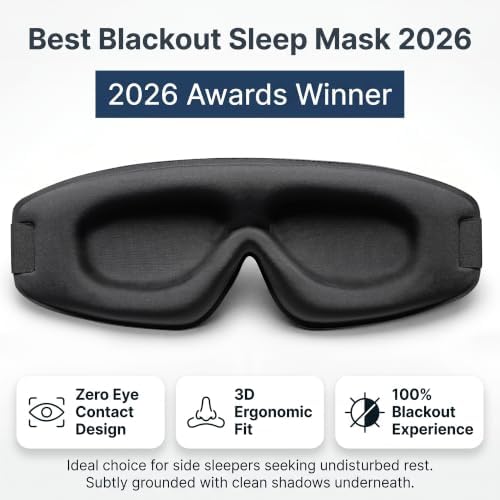 Sleep Mask for Women Men: 100% Blackout 3D Eye Mask for Sleeping, Sleeping Mask for Side Sleepers, Zero Pressure Memory Foam Eyelash Friendly Breathable Eye Cover, Airplane Travel Essentials-Purple - Image 3