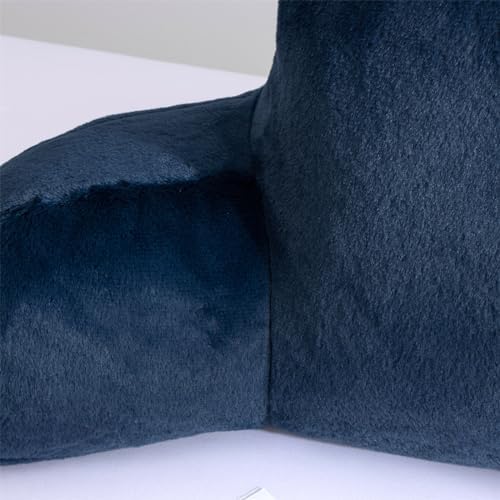 Aimuan Reading Pillow Bed Rest Wedge Large Adult Backrest Pillow with Arms Back Support for Sitting Up in Bed Cushion Incline Rest Sleeping Snoring Pillow, Dark Blue Large - Image 6