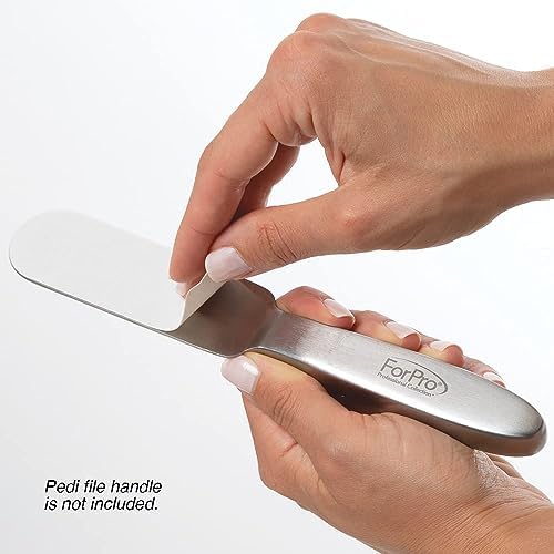 ForPro Professional Collection Stainless Steel Pedi File Refill, 180 Grit, White, EZ-Strip Peel Pedicure Refill Pads, 1.25” W x 4” L, 50-Count (Pack of 2) - Image 5