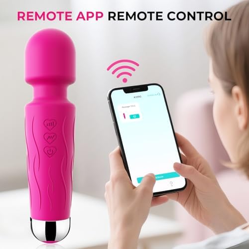Kverg Handheld Personal Small Massage Gun for Women, Neck Massager for Office, Deep Tissue Massager Remote Control Cordless,Home Use, Gift for Women Lemon Red - Image 5
