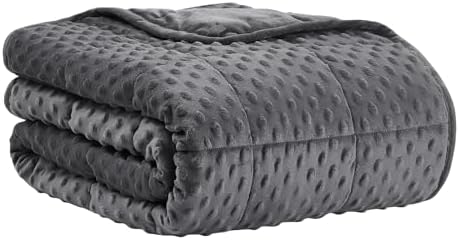 CuteKing Weighted Blanket - Weighted Blanket with Premium Glass Beads - Heavy Blanket Crystal Velvet for Comfort Sleep - Thick Blanket All Season (12lbs, 48"x72", Grey Bubble) by CuteKing