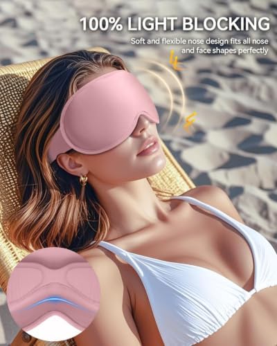Facemoon Weighted Blackout Eye Mask 2 Pack, 3D Sleep Masks for Women & Men - Image 5