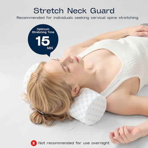 Neck Roll Pillow for Neck Pain Relief - Memory Foam Neck Support Pillow for Bed | Round Neck Pillow for Sleeping, 15.7 * 6 * 6 inch (Cool-Blue) - Image 3