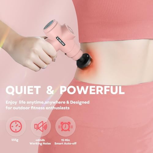 AERLANG Birthday Gifts for Women Massage Gun with Heat deep Tissue Pink - Image 3