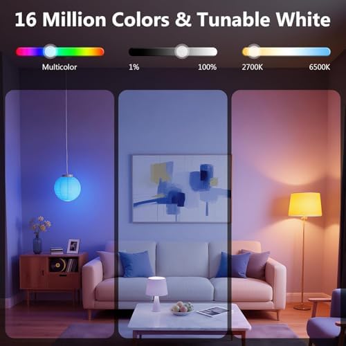 DAYBETTER A19 E26 Smart Light Bulbs,Compatible with Alexa & Google Home - Image 5