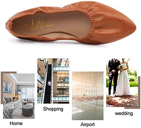 Women's Ballet Flat Slip On Flats - Classic Casual Dress Shoes, Foldable Portable Travel Ballet Walking Shoes - Image 5