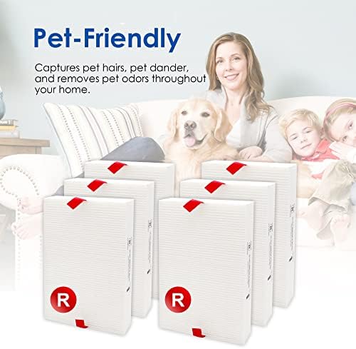 Replacement Filter R, Compatible with Honeywell Air Purifier HPA300, HPA200, HPA 100 and HPA 5000 Series, HRF-R6, 6-Pack - Image 6
