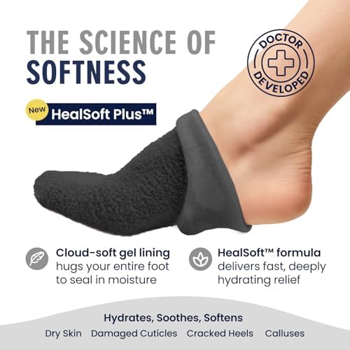 Dr. Frederick's Original Moisturizing Gel Socks, L, Obsidian Oasis, 1 Pair - Image 2