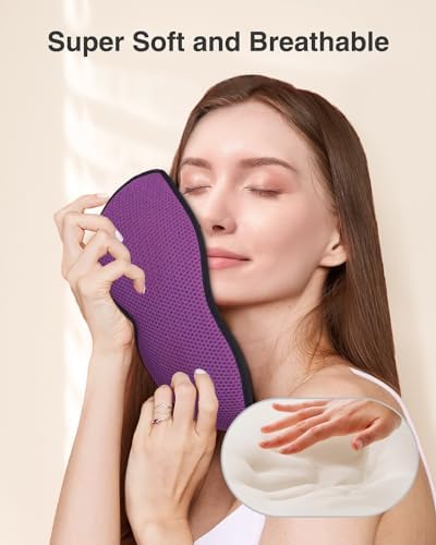 MABAO Sleep Mask for Side Sleeper, Eye Mask for Sleeping Women Men, Purple - Image 5