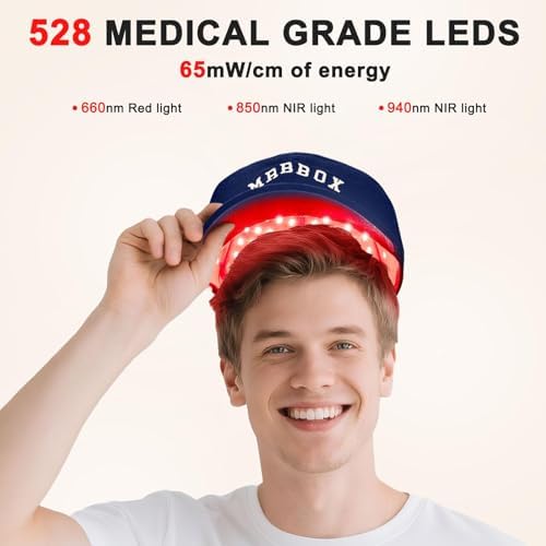 Red Light Therapy for Hair Growth for Men & Women,Red Light Hair Growth Cap,Full-Scalp Coverage,At-Home Scalp Care, Father‘s Day Gift Idea,Blue Cap - Image 4
