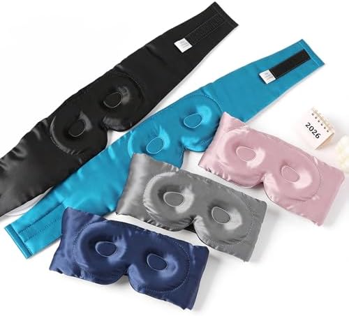 100% Mulberry Silk Sleep Mask for Women & Men – 22 Momme 6A Grade, 3D Contoured Total Blackout Eye Mask for Side Sleepers, Eyelash Extensions, Adjustable Strap, Breathable Blindfold (Gray) - Image 6