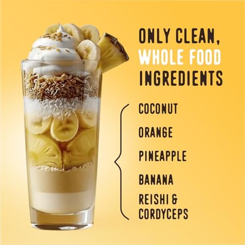 FlavCity All in One Protein Shake Powder, Pineapple Coconut - On the Go Meal Alternative + Collagen Peptides, Reishi & Cordyceps - Focus, Skin, Hair & Joint Support - 100% Grass Fed Whey, 20 Servings - Image 3