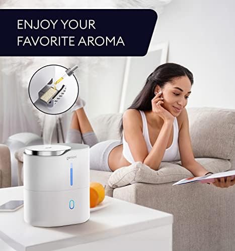 Top Fill Humidifier with Essential Oil Diffuser 2.5L for Home, Baby, Bedroom, Large Room & Indoor Plants, Small Cool Mist Air Humidifiers for Baby, Ultrasonic Quiet, Night Light (White) - Image 5