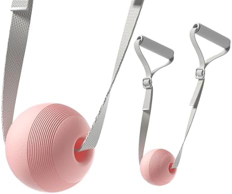 VICSKY Myofascial Release Massage Ball with Handles - Trigger Point Ball for Leg, Neck, Foot Pain Relief, Adjustable Strap, Deep Tissue & Muscle Relaxation, Pressure Release Tool (Pink) by VICSKY