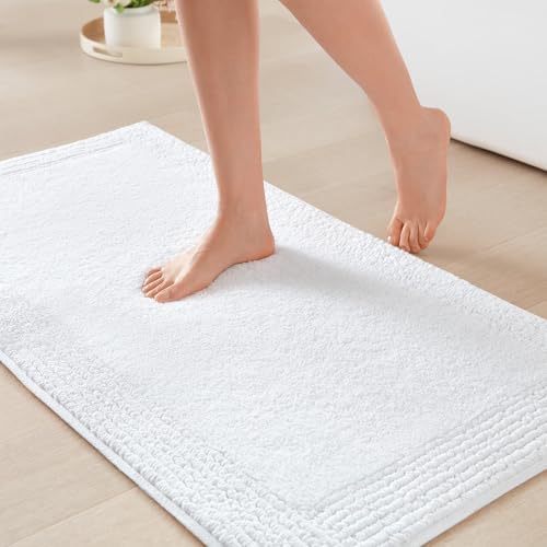 Madison Park Splendor Reversible 100% Cotton Bath Rug, 24 x 36, White by MADISONPARK