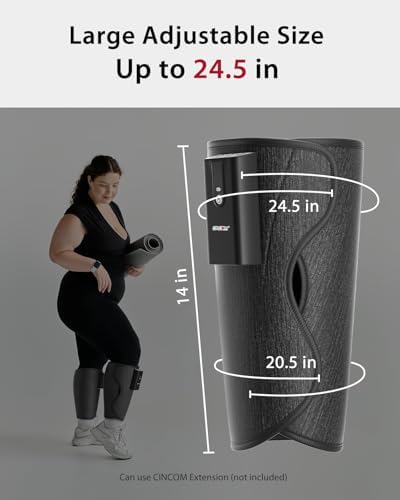 CINCOM Cordless Leg Massager with Heat and Air Compression - Image 6