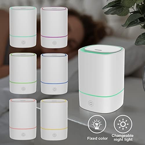Essential Oil Diffusers for Home with USB Cord, 150ml Aroma Humidifier for Office, Water Shortage Protection, 7 Color LED Lights White Scent Mist Dorm Room Essentials Aromatherapy Ultrasonic - Image 3