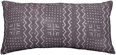 Trade Star 12x24 Grey Modern Cotton Lumbar Pillow Cover Decorative Handloomed Cushion Case Pillow Throw Covers Modern Farmhouse Luxurious Pillow Cover (Grey ALMA) by TradeStar