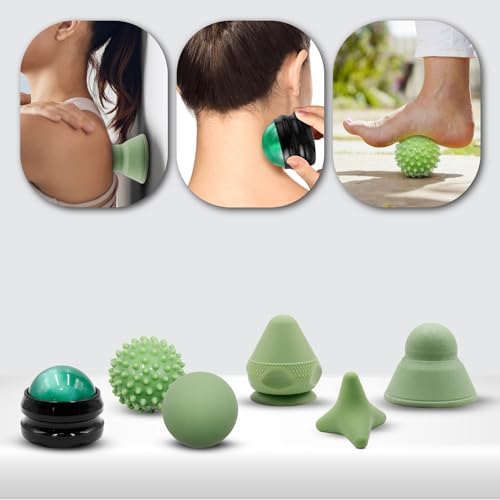 Physical Therapy Pain Relief Massage Ball Set for Trigger Point Release - Myofascial Release Tool & Deep Tissue Massage Set of 6 Pieces - Lacrosse, Spiky, Hand Roller & Mountable Self Massage Ball - Image 2