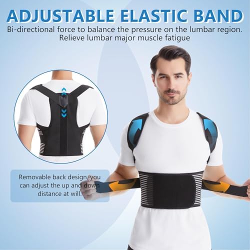 Back Brace Posture Corrector for Women & Men, Shoulder Straightener， Improve Posture Lumbar， Adjustable Full Back Support， Hunchback Correction, Upper and Lower Back Pain Relief, Scoliosis, Spine Corrector (Large) - Image 6