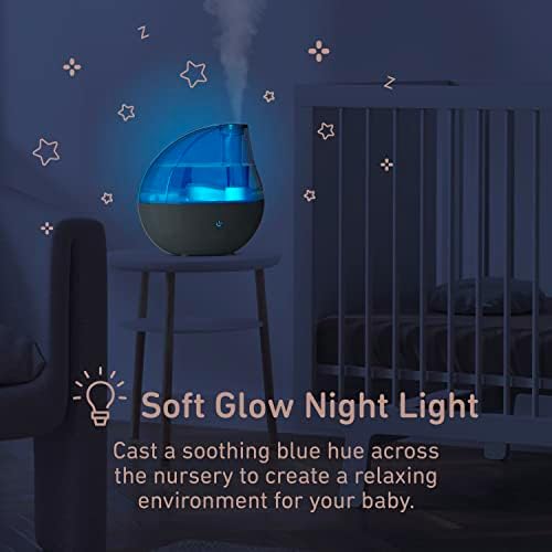 Pure Enrichment PureBaby Ultrasonic Cool Mist Humidifier & Soft Glow Night Light, Whisper-Quiet and Ideal for Baby Nurseries & Kids Bedrooms to Relieve Congestion, Colds, & Coughs (Whisper Green) - Image 3