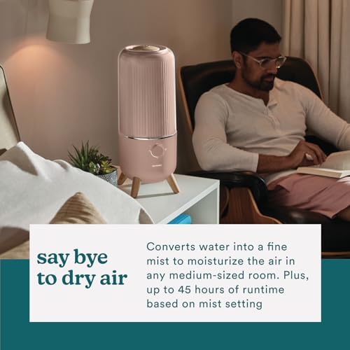 Homedics Ultrasonic Humidifier, Bedrooms and Home Offices, 0.97-Gallon Tank - Image 4
