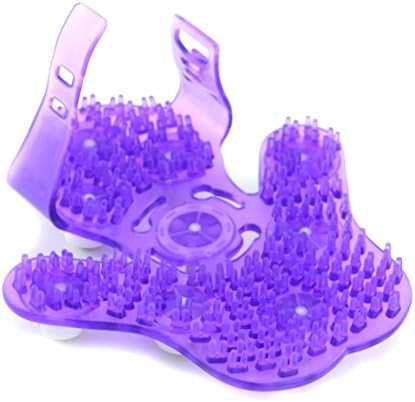 SAMYO Palm Shaped Massage Glove Body Massager with 9 360-degree-roller Metal Roller Ball Beauty Body Care (Purple) - Image 3