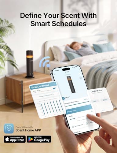 Waterless Essential Oil Diffuser with App Control for Home, Black - Image 3