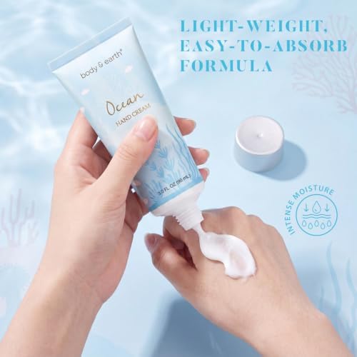 Gifts for Women, Bath and Body Womens Gift Sets with 5 Pcs Ocean Scented Spa Gifts for Women Bath Gift with Scented Candle Body Butter Hand Cream Bath Bomb Mothers Day Gifts - Image 4