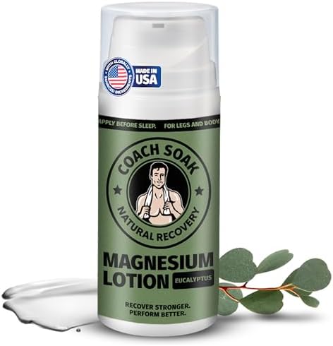 Coach Soak Magnesium Lotion with MSM & Menthol, Eucalyptus 3.4oz by CoachSoak