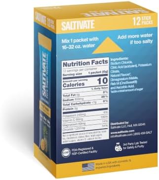 Electrolyte Packets, Mango Pineapple, 800mg Sodium, 12 Sticks - Image 2