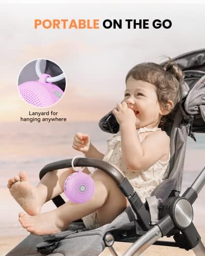 Dreamegg Baby Sleep Soother - Portable White Noise Machine Sound Machine Baby, Features Powerful Battery, 21 Soothing Sound, Noise Canceling for Office & Sleeping, Home, Travel, Gift - Image 5